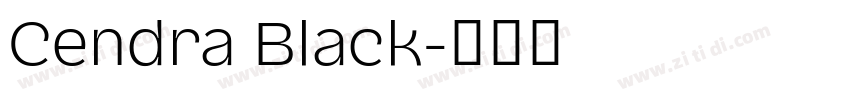 Cendra Black字体转换
